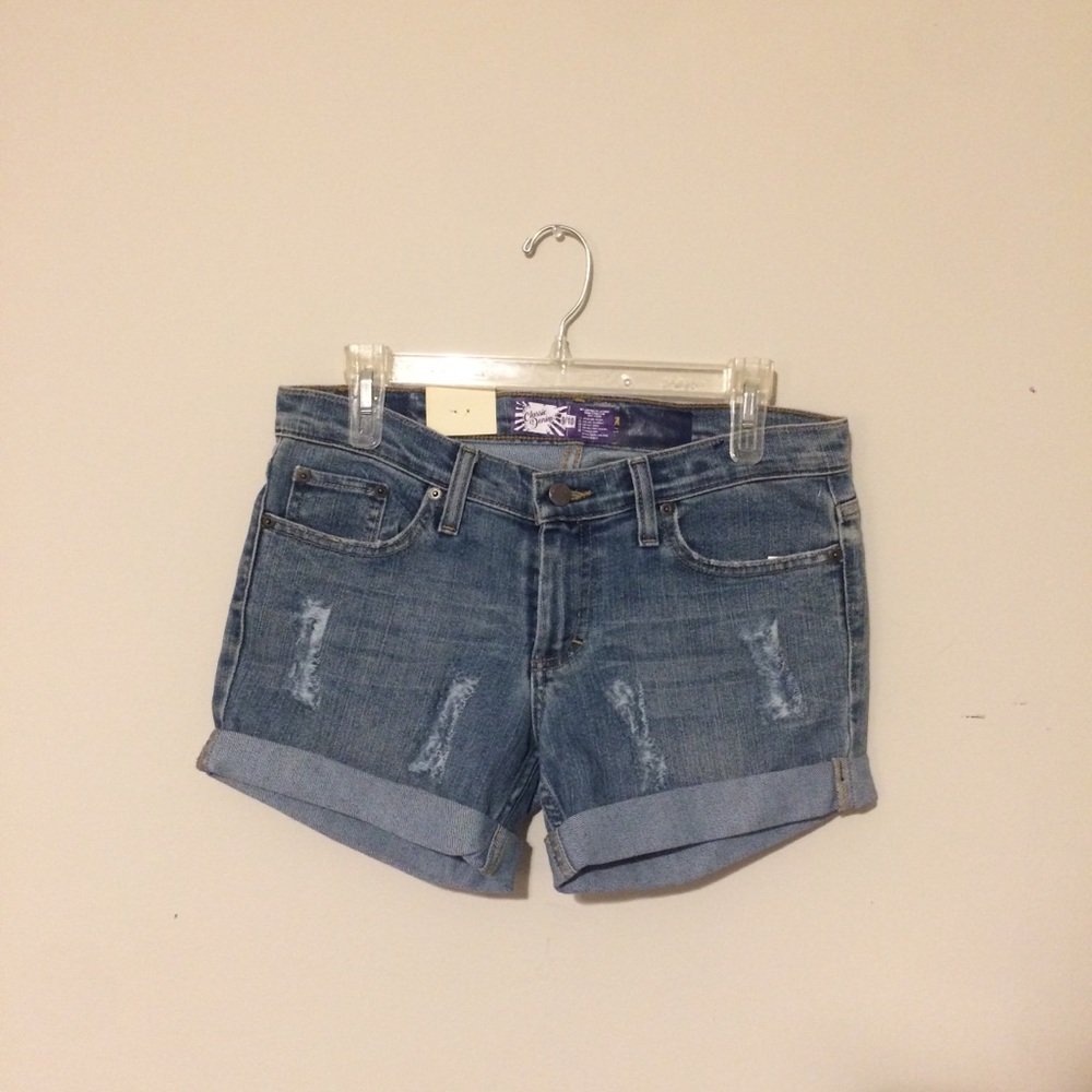 Cuffed Jean Shorts